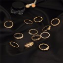 Luxury Set of Women's Rings - 12 Pieces 8