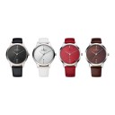 Luxury Stylish Women's Watch with Date Case 38 mm Thickness 8.5 mm Quartz Movement Stainless Steel Leather Strap Water Resistant 3 ATM 1