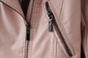 Luxury Women's Biker Style Jacket - Salmon 6