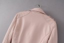 Luxury Women's Biker Style Jacket - Salmon 7