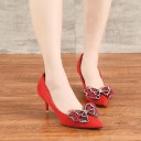 Luxury Women's High Heels Decorated with Bow J1980 5