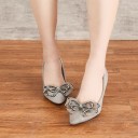 Luxury Women's High Heels Decorated with Bow J1980 13