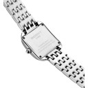 Luxus Damenarmbanduhren mit rechteckigem Gehäuse 24 x 29 mm Römische Ziffern Quarzwerk Edelstahl Gliederarmband Wasserdicht bis 30 m 7