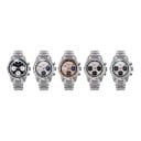 Luxus férfi mechanikus karóra Kronográf kézi felhúzással Átlátszó hátlap 38 mm-es tok Zafírüveg Rozsdamentes acél 316L Acél karkötő 1