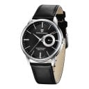 Luxus Herrenarmbanduhr mit Datumsanzeige Wasserdicht bis 100 m Gehäuse 40 mm Edelstahl Armband aus echtem Leder Für jeden Tag 12