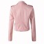 Luxus női műbőr dzseki - rózsaszín 1