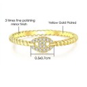 Luxusierter Damenring 0,5 x 0,7 cm Form eines Schweineschnauze Graviertes Dekor Geflochtenes Muster Elegantes Schmuckstück für Frauen Geschenk 1