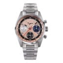 Luxuslaiset miesten mekaaniset kellot Chronografi käsinvetoinen läpinäkyvä kansi Kotelo 38 mm Safiirilasi Ruostumaton teräs 316L Teräksinen ranneke 19