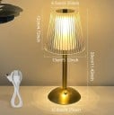 Luxuslampe für den Tisch 29 cm, LED, metallische Konstruktion, 3 Helligkeitsstufen, USB-C-Ladung, kaltes Weiß, warmes Weiß, neutrales Licht 4