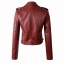Luxusná dámska bunda z umelej kože - Červená 1