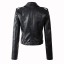 Luxusná dámska bunda z umelej kože - Čierna 1
