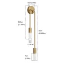 Luxusná LED Nástenná Lampa Možnosť Inštalácie Nahor aj Nadol 55 x 34,5 x 10 cm Dizajnové Osvetlenie Do Obývacej Izby a Spálne Kovové Telo 3