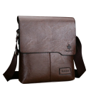 Luxusná pánska vintage taška cez rameno 22×26×5 cm Značková business crossbody taška z hnedej a čiernej syntetickej kože Elegantná taška pre mužov 3