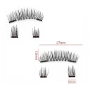Luxusné magnetické umelé riasy 12 x 27 mm + segmenty 5 mm Sada pre prirodzený objem Opakovane použiteľné riasy jednoduchá aplikácia 3