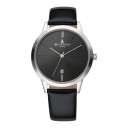 Luxusné štýlové dámske hodinky s dátumom Pouzdro 38 mm Hrúbka 8,5 mm Quartz strojček Nerezová oceľ Kožený remienok Vodotesné 3 ATM 13