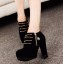 Luxusní dámské kotníkové boty na podpatku J1368 3