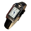 Luxusní dámské retro hodinky Obdélníkové posuvné pouzdro 21 x 36 mm Quartz strojek Stříbrné pouzdro a černý kožený řemínek Na každý den 2