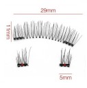 Luxusní magnetické umělé řasy 11 x 29 mm + segmenty 5 mm Sada pro přirozený vzhled Opakovaně použitelné řasy snadná aplikace 2