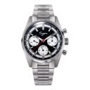 Luxusní pánské mechanické hodinky Chronograf s ručním nátahem Průhledné víčko Pouzdro 38 mm Safírové sklo Nerezová ocel 316L Ocelový náramek 15