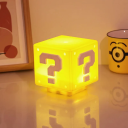 Luz de noche LED 10 cm Cubo con signo de interrogación Cubo musical Lámpara de noche decorativa Recargable mediante USB Luz de noche para habitación 2