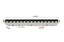 Luz de teto LED linear 30W branca quente 3000K embutida 418 mm para corredor 3