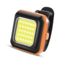 Luz delantera para bicicleta 4 x 4 x 1,8 cm COB LED 130 lm USB-C recargable IPX45 Lámpara de ciclismo impermeable 3 modos Batería de larga 6