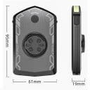 Luz delantera para bicicleta 6 x 9 x 2 cm COB LED Linterna y banco de energía 5000 mAh IPX6 Resistente al agua 120 lm 4 modos USB-C Lightning Soporte 3
