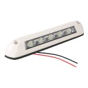 Luz LED à prova de água 12V/24V 8W para caravana autocaravana reboque barco toldo varanda IP67 luz branca 6000K plástico ABS 10 LED 4