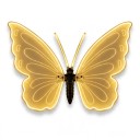 Luz LED de Mariposa 40 cm Estática Gran Mariposa Brillante con Alas Fijas 12 V con Transformador ABS Blanco Cálido para Exterior e Interior 5