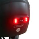 Luz LED de seguridad para casco Luz roja autoadhesiva en la parte trasera del casco para mejor visibilidad en la carretera Material ABS y PC 4