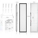 Luz LED de techo RGB 120 x 30 x 3,9 cm 40 W 4400 lm Luz blanca 3000-6500 K Iluminación de colores Control remoto Marco negro Para sala de estar 4