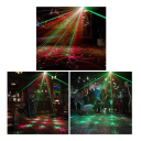 Luz LED disco portátil com controlo remoto projetor laser raios vermelhos e verdes para festas casamentos bares salas de dança 2