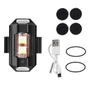 Luz LED estroboscópica para motocicleta 3,8 x 2 cm carregamento USB-C 7 cores luz intermitente acessório de segurança para moto 1