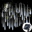 Luz LED solar 50 cm 8 tubos Efeito de chuva de meteoros 210 cm corrente Iluminação de Natal exterior à prova de água com cabo 2