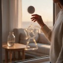 Luz LED Suspensa de Natal Anjo 21 x 12 cm a Pilhas AAA com Ventosa Anjinho Brilhante com Asa Luz Branca Quente Decoração para Janela e Porta 2