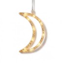 Luz LED Suspensa de Natal Lua 20 x 15 cm a Pilhas AAA com Ventosa Decoração Branca Quente para Janela em Quarto e Montras 2