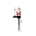 Luz solar 29 cm Estaca de jardín con Santa 12 cm Luz LED exterior a energía solar Impermeable Decoración para césped y jardín navideño 5