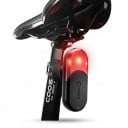 Luz trasera con radar para bicicleta COOSPO TR70 7 modos de luz Duración de hasta 40 h Impermeabilidad IP67 Negra con luz roja Para tija de sillín 2