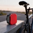 Luz trasera LED para bicicleta CYCLAMI CY180 14 patrones animados Luz de freno Encendido automático 500 mAh USB-C 39 x 39 x 25 mm IPX6 6
