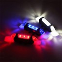 Luz trasera para bicicleta 7,3 x 12,2 x 3 cm Recargable por USB Luz de seguridad impermeable IPX5 15 lm 5 modos con correas de goma 7