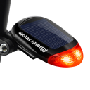 Luz trasera roja para bicicleta, 2 LED, energía solar, 6,8 x 5,3 cm, IPX4, resistente al agua, giratoria 180°, con soporte, luz de seguridad 3