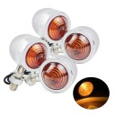 Luzes de aviso universais para motocicleta 4 pcs 1