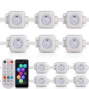 Luzes LED exteriores sob o telhado 15 m RGB Controlo por aplicação via Bluetooth 24 V ficha EU Classe de protecção IP67 Iluminação da casa, beiral 6