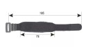 Lyddæmper til guitar, ukulele og basguitar 185 x 70 cm Sort bomuldsbånd med velcro Dæmpningsbånd til 7 til 10 strenge Antivibrationsudstyr 4