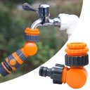Lynkobling til 1/2&quot; slange med knækbeskyttelse. Click-Lock-forbindelse. Grå-orange plastkobling til slangeruller og vandingssystemer. 2