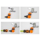 Lynkobling til 1/2&quot; slange med knækbeskyttelse. Click-Lock-forbindelse. Grå-orange plastkobling til slangeruller og vandingssystemer. 4