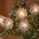Lysende guirlande med LED blomster til 3x AA batterier Elegant lys kæde 2 m 10 LED 4