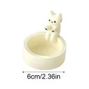 Lysestage med en kat, der varmer sine poter, 6x6 cm dekorativ lysestage lavet af harpiks 2
