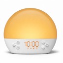 Lysvækker med simulation af solopgang og solnedgang 30 lyde til søvn Hvid støj 8 farver og RGB tilstande To vækkeure USB Hvid Til soveværelset 1