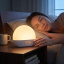Lysvækker med simulation af solopgang og solnedgang 30 lyde til søvn Hvid støj 8 farver og RGB tilstande To vækkeure USB Hvid Til soveværelset 3